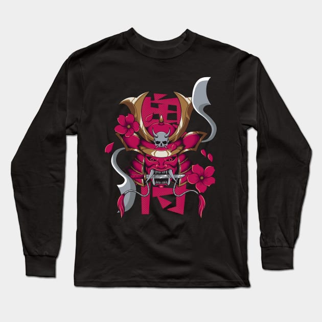 samurai oni Long Sleeve T-Shirt by ilhamnug66